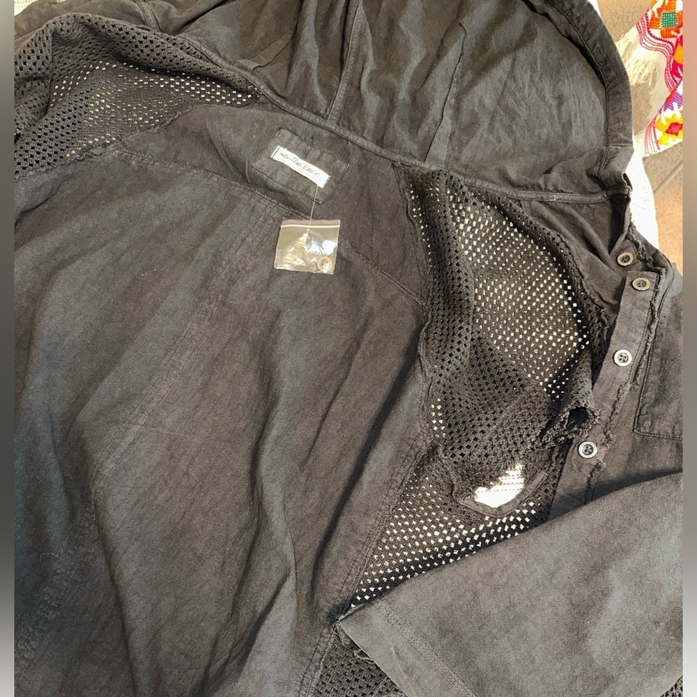 We The Free Black Hooded Cape Jacket - Picture 8 of 9